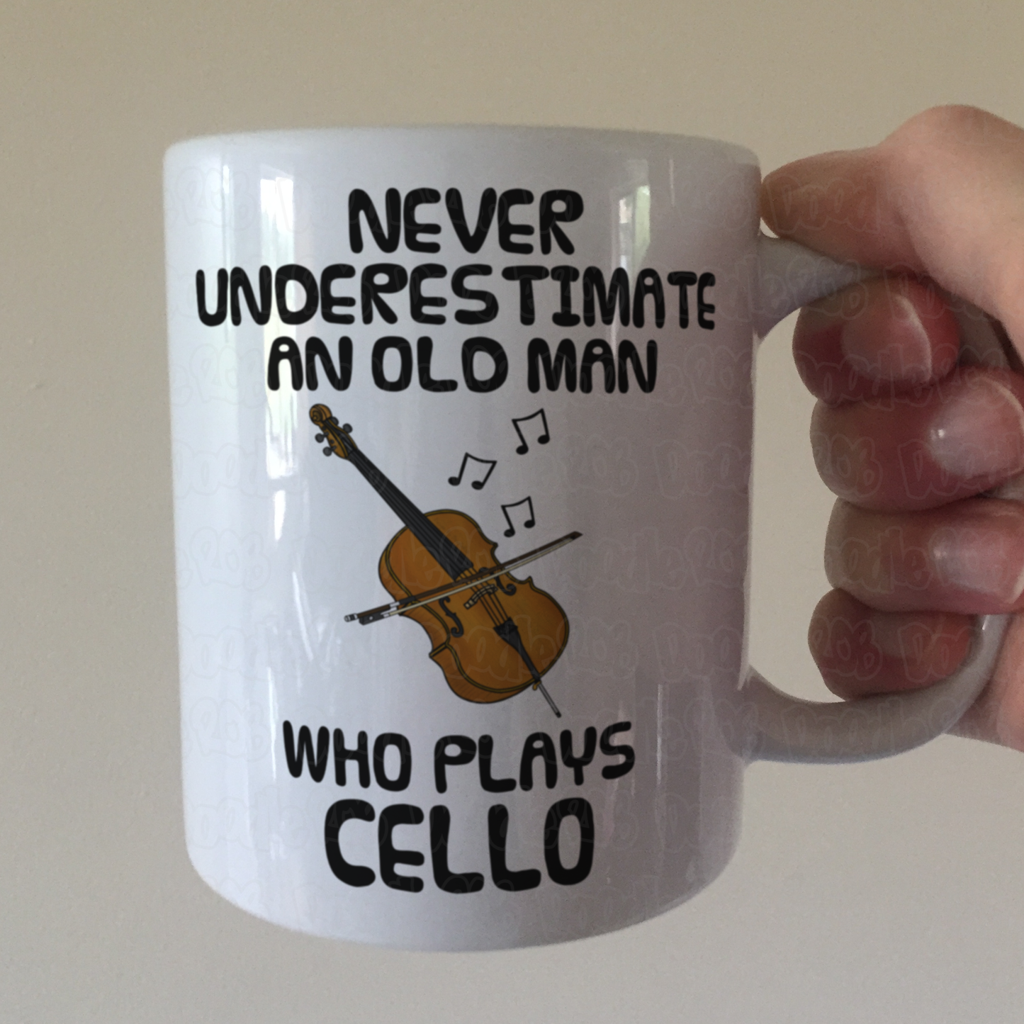 Funny Cello Mug - Never Underestimate An Old Man Who Plays Cello - Cellist Musician Gift For Him