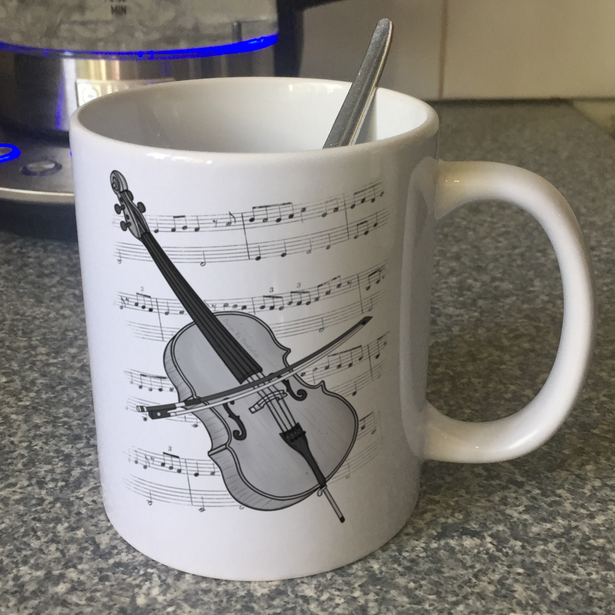 Cello Music Notation Mug - Cellist Mug - String Musician Gift