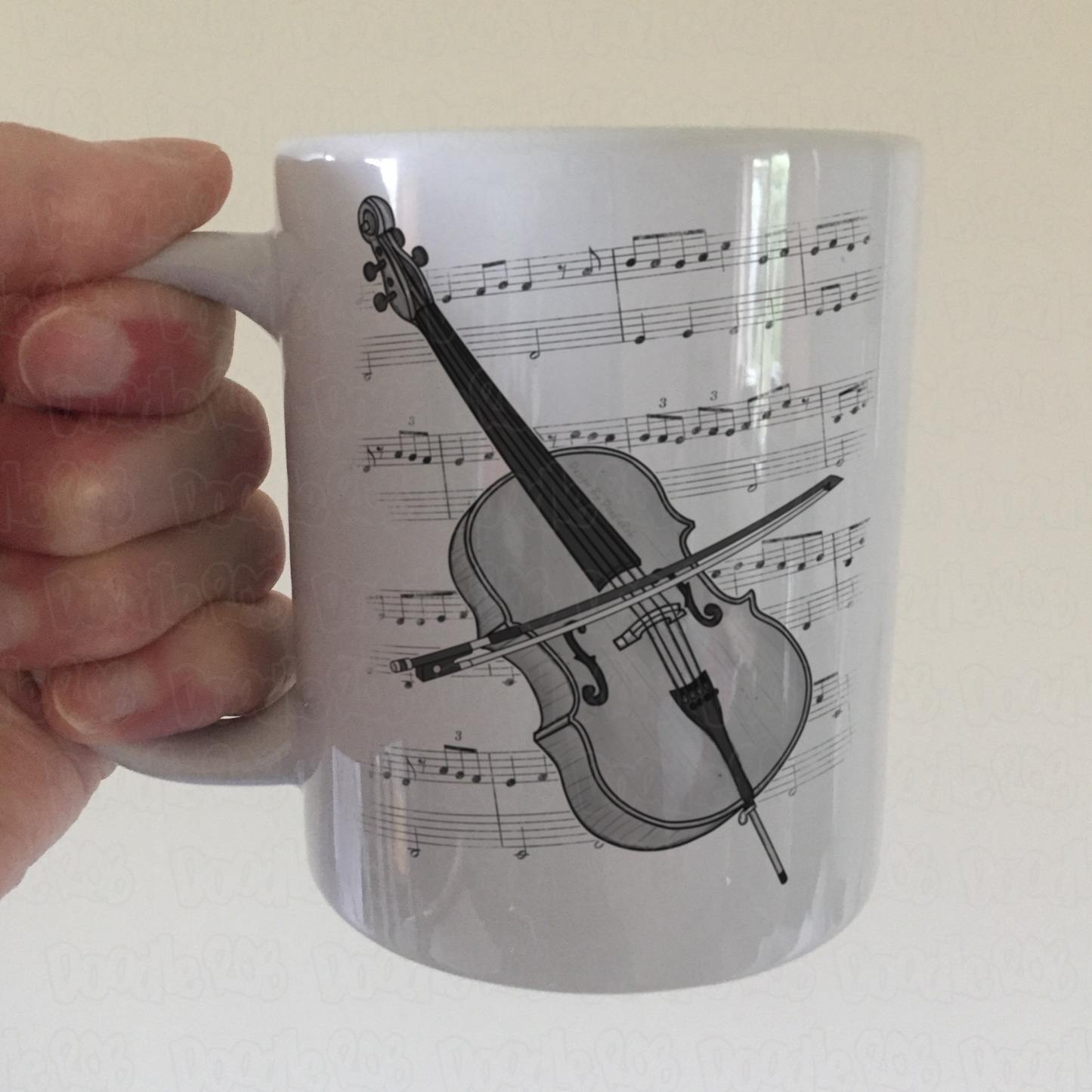 Cello Music Notation Mug - Cellist Mug - String Musician Gift