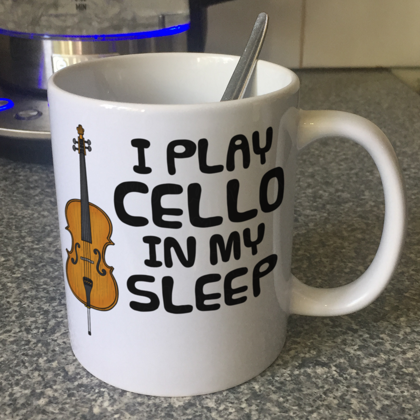 Funny Cello Mug - I Play Cello In My Sleep - Cellist Musician Gift