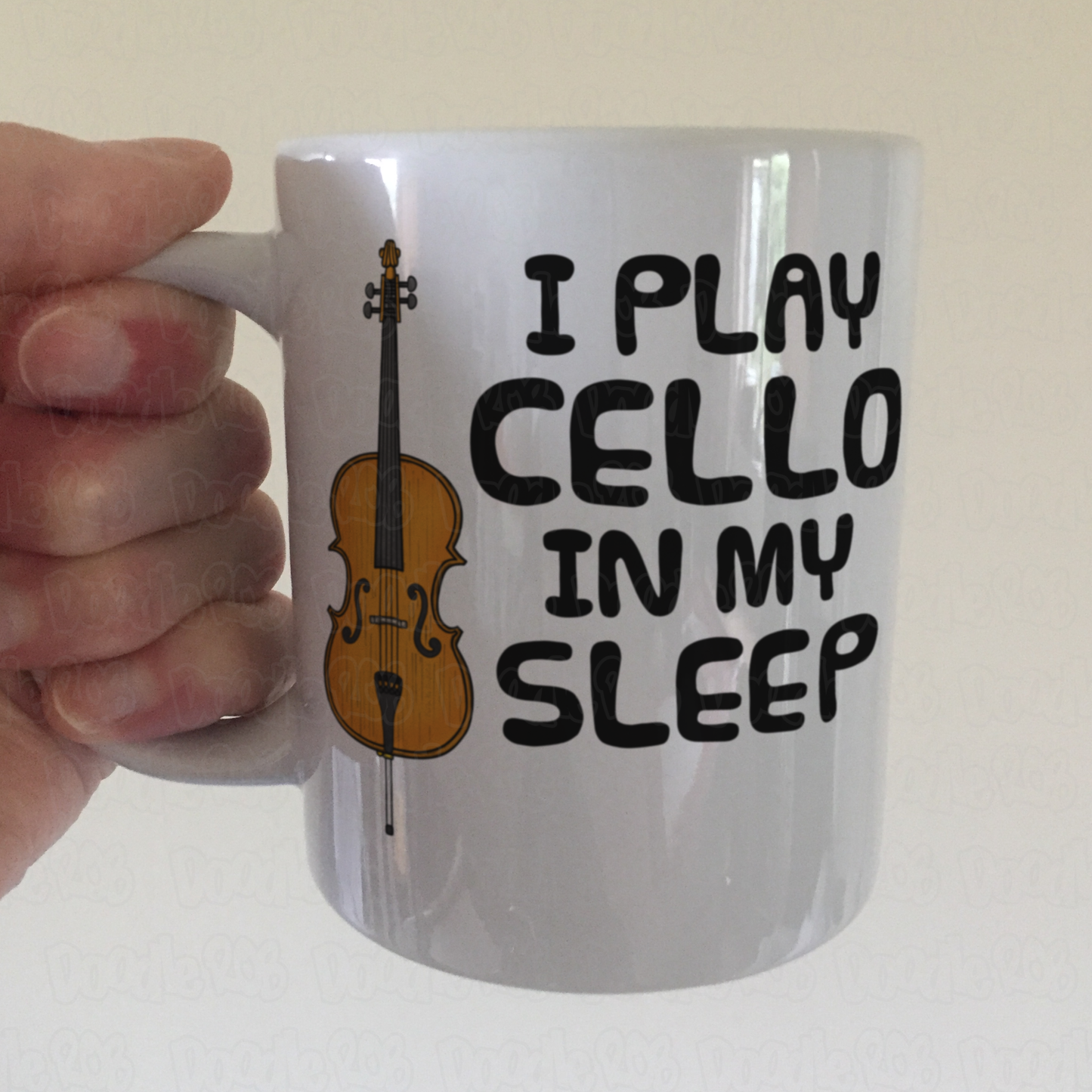 Funny Cello Mug - I Play Cello In My Sleep - Cellist Musician Gift