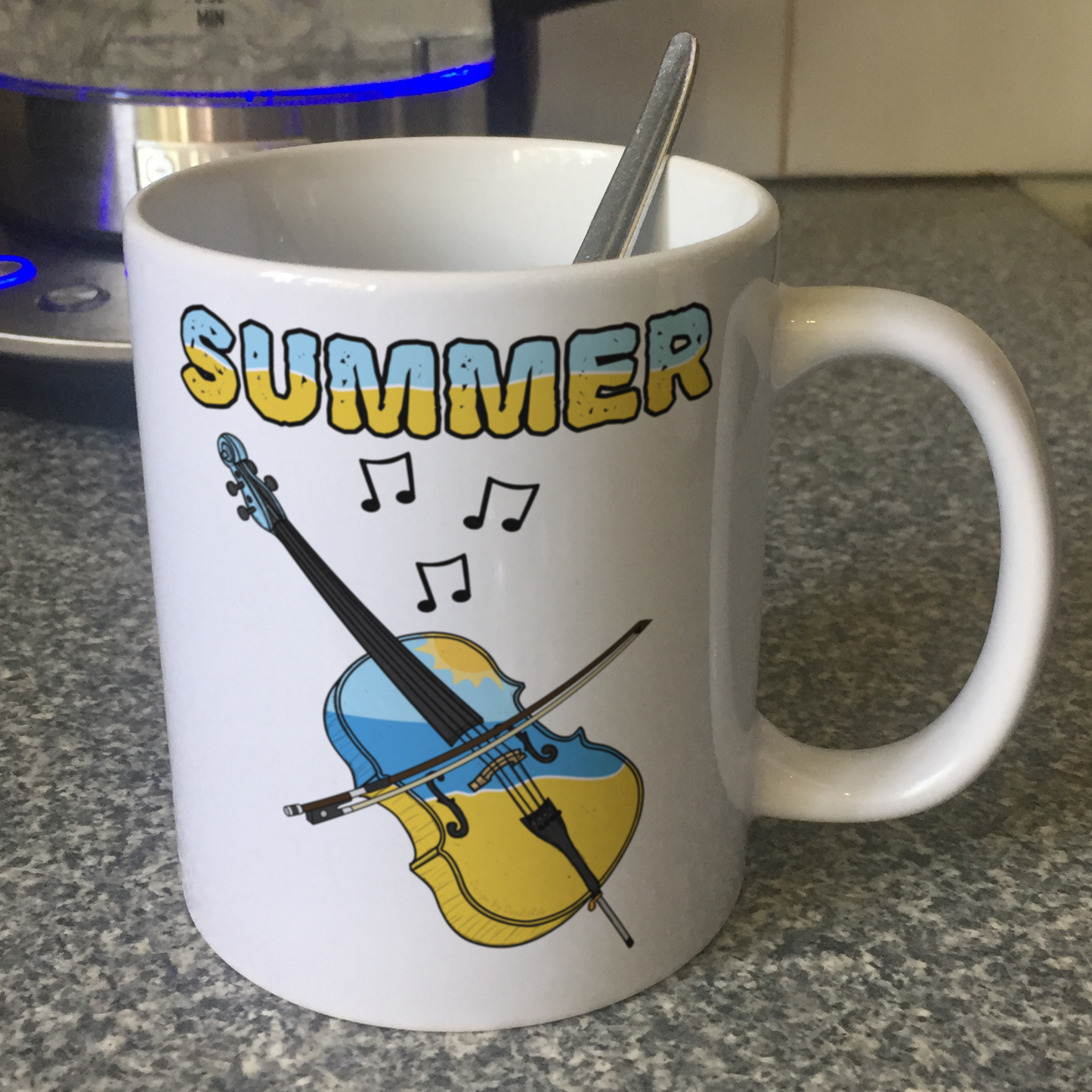 Cello Summer Mug - Cellist Mug - Summer Musician Gift