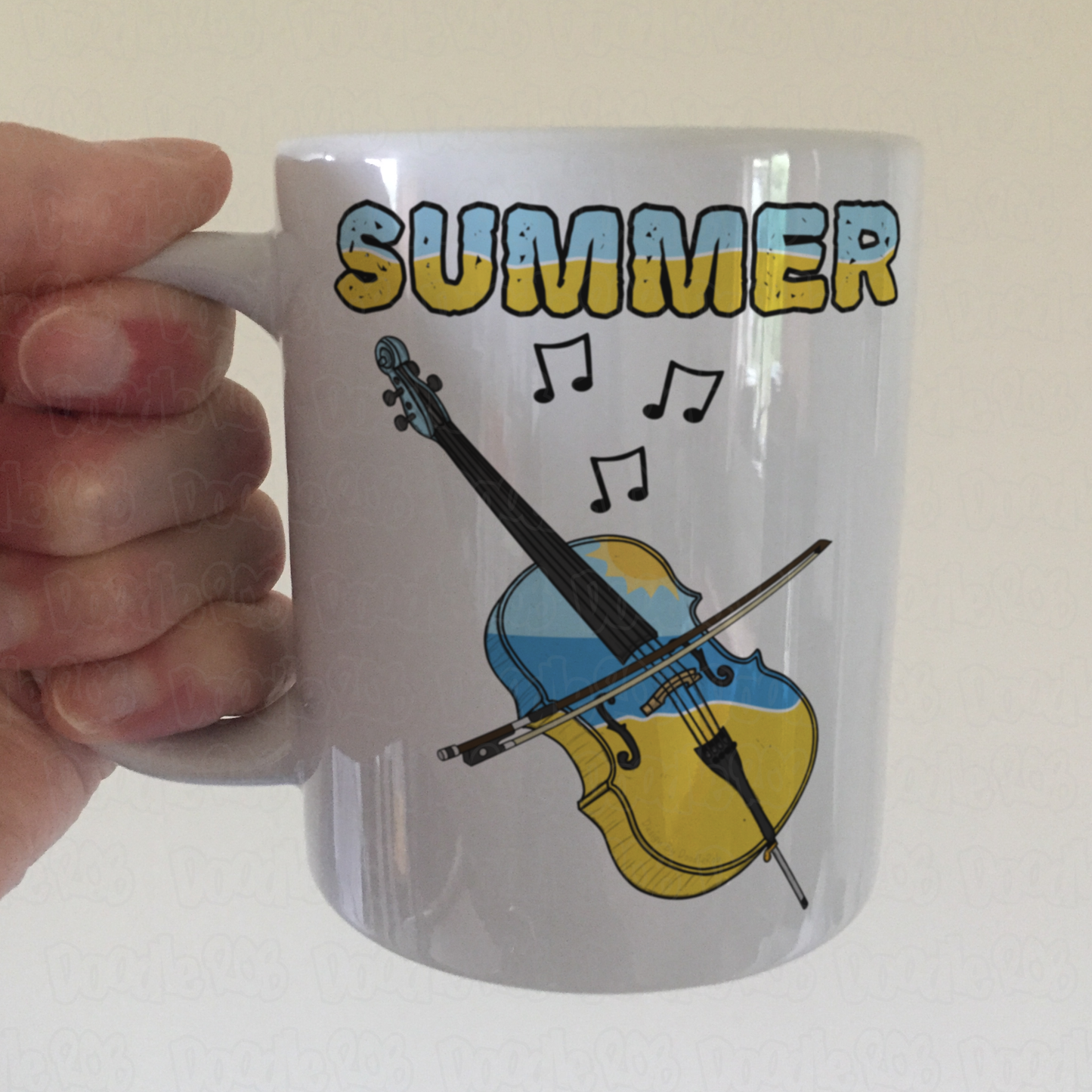 Cello Summer Mug - Cellist Mug - Summer Musician Gift