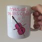 Pink Cello Mug - This Girl Plays Cello - Female Cellist Mug - String Musician Gift For Her