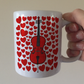 Cello With Hearts Mug - Cellist Mug - String Musician Valentines Anniversary Gift