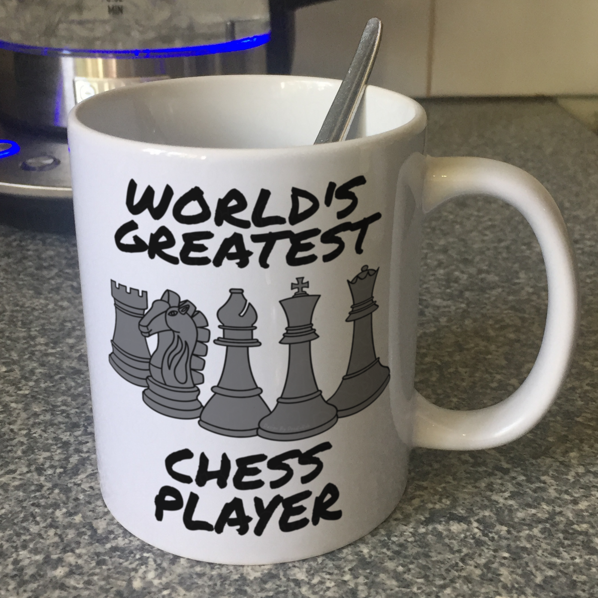Funny Chess Mug (Black Pieces) - World's Greatest Chess Player - Chess Teacher Gift
