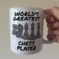 Funny Chess Mug (Black Pieces) - World's Greatest Chess Player - Chess Teacher Gift