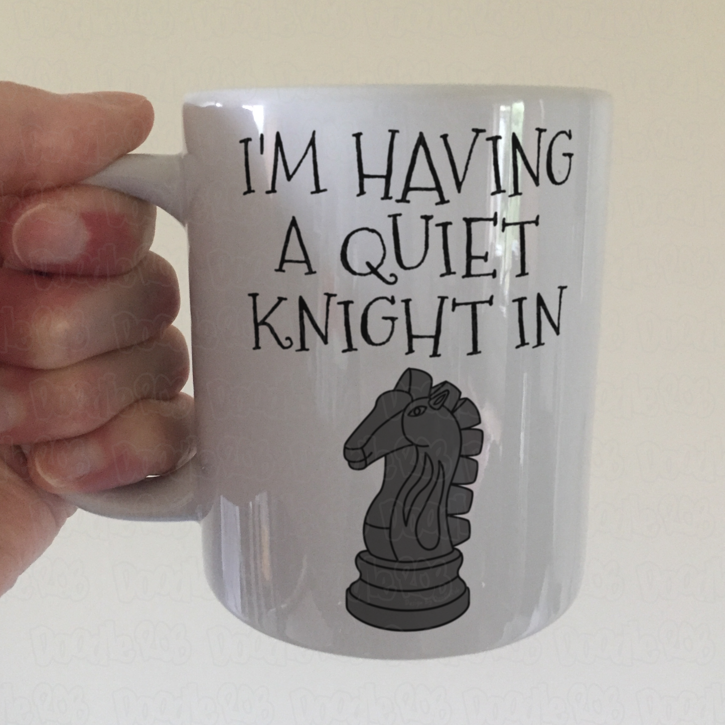 Funny Chess Mug - I'm Having A Quiet Knight In - Chess Knight Mug - Chess Player Gift
