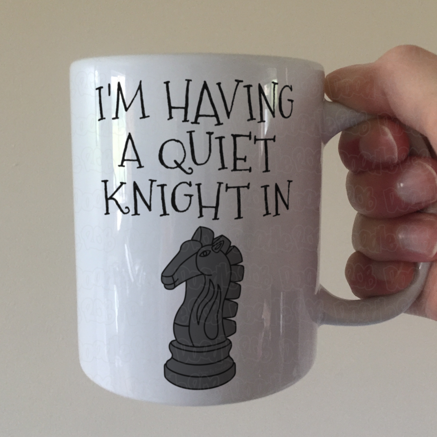 Funny Chess Mug - I'm Having A Quiet Knight In - Chess Knight Mug - Chess Player Gift