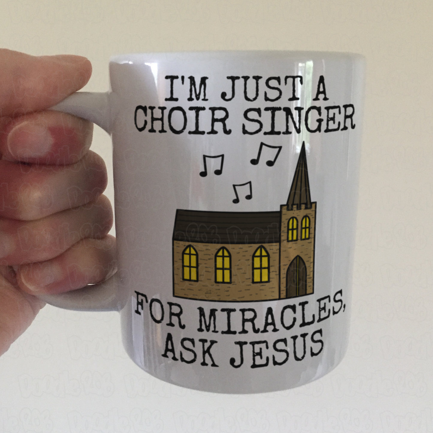 Church Choir Singer Mug - For Miracles, Ask Jesus - Christian Musician Gift