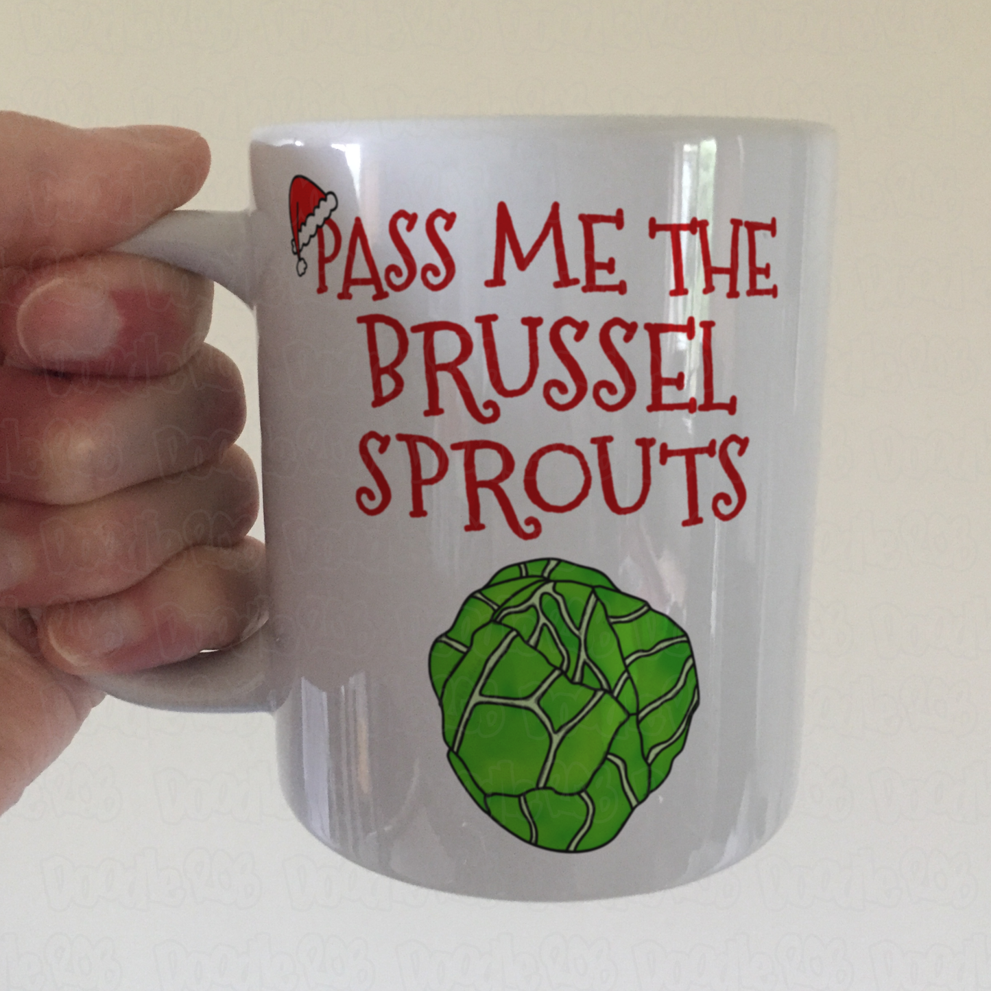 Brussel Sprouts Christmas Mug - Pass Me The Brussel Sprouts - Funny Xmas Gift