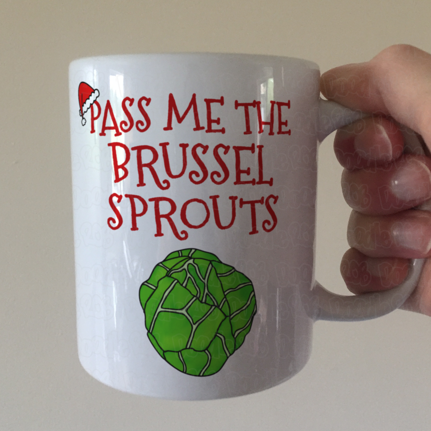 Brussel Sprouts Christmas Mug - Pass Me The Brussel Sprouts - Funny Xmas Gift