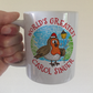 Christmas Robin Mug - World's Greatest Carol Singer - Singing Teacher Xmas Gift