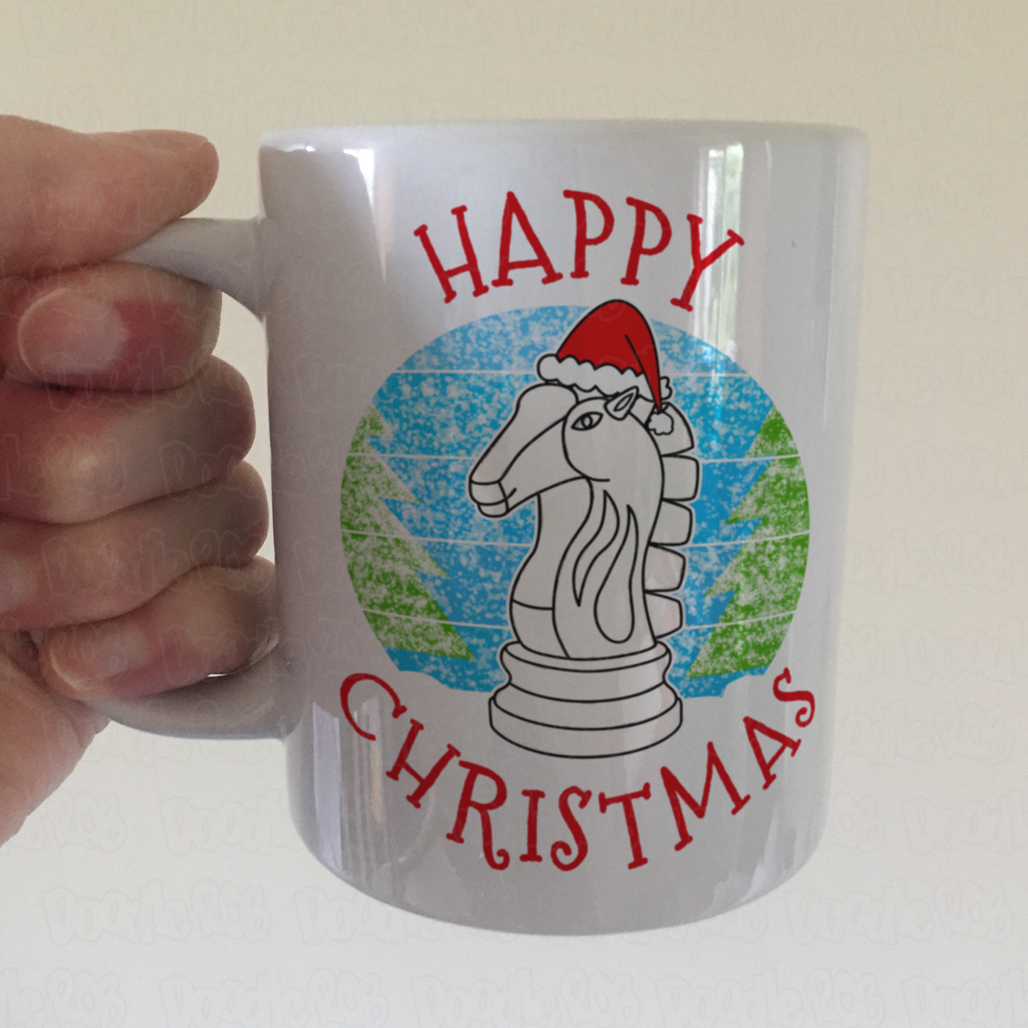 Chess Christmas Mug - Chess Knight Mug - Xmas Gift For Chess Player
