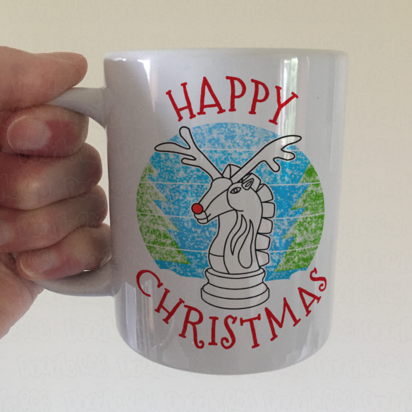 Chess Christmas Mug - Rudolf The Reindeer Mug - Xmas Gift For Chess Player