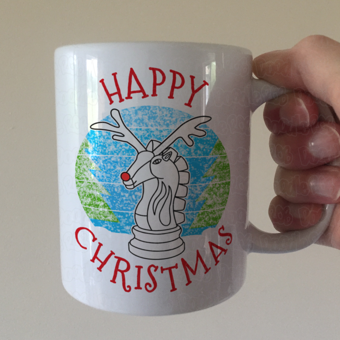 Chess Christmas Mug - Rudolf The Reindeer Mug - Xmas Gift For Chess Player