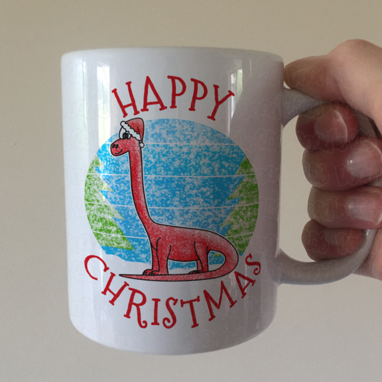 Diplodocus Christmas Mug - Dinosaur Xmas Mug - Christmas Gift For Boy