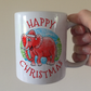 Elephant Christmas Mug - Wildlife Xmas Mug - Christmas Gift For Animal Lover