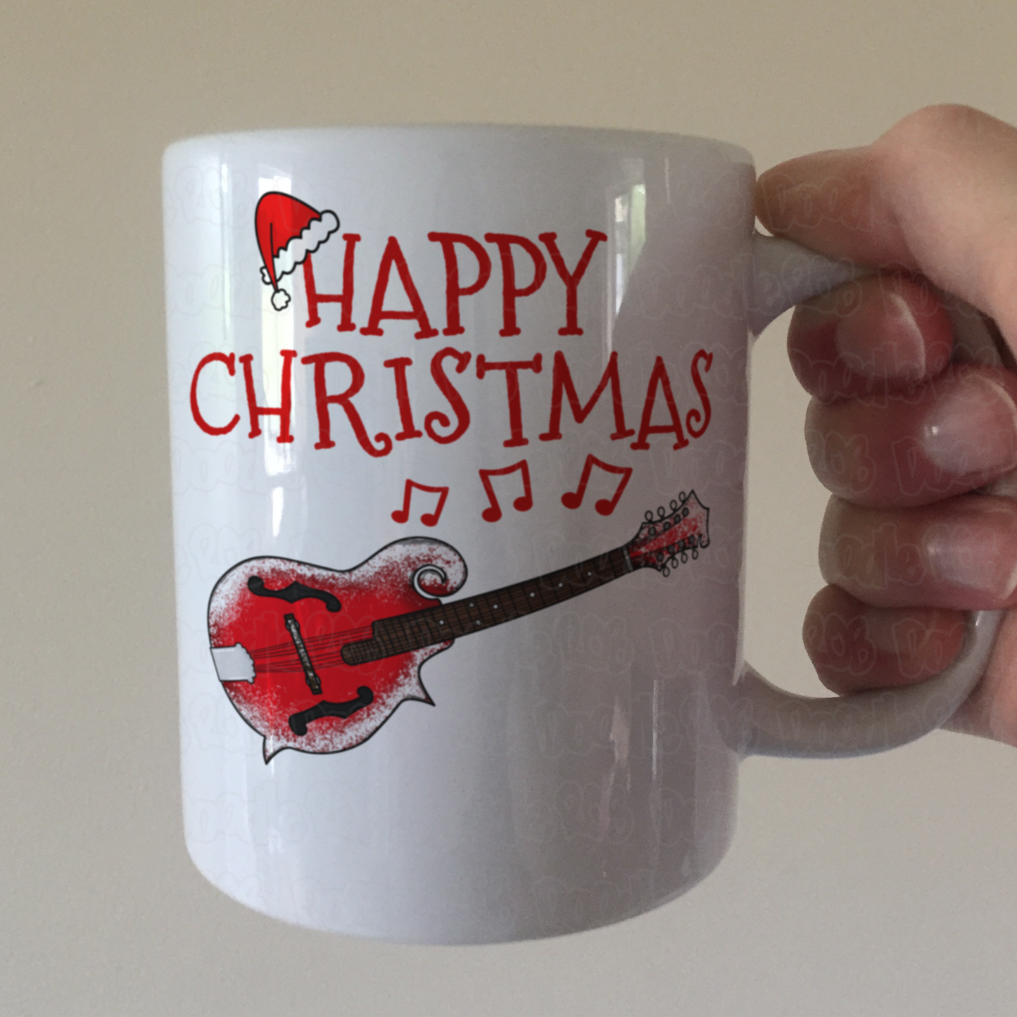 Mandolin Christmas Mug - Mandolinist Xmas Gift - Folk Musician Christmas Gift