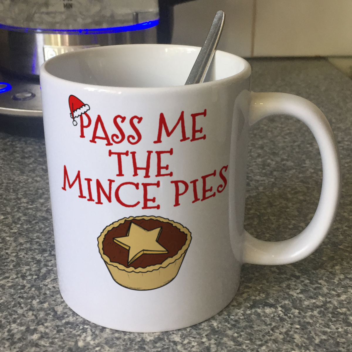 Mince Pie Christmas Mug - Pass Me The Mince Pies - Funny Xmas Gift