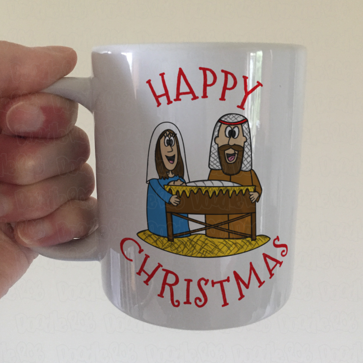 Christmas Nativity Mug - Mary, Joseph and Baby Jesus - Church Christmas Gift
