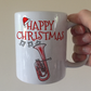 Tenor Horn Christmas Mug - Gift For Horn Player - Brass Musician Xmas Gift