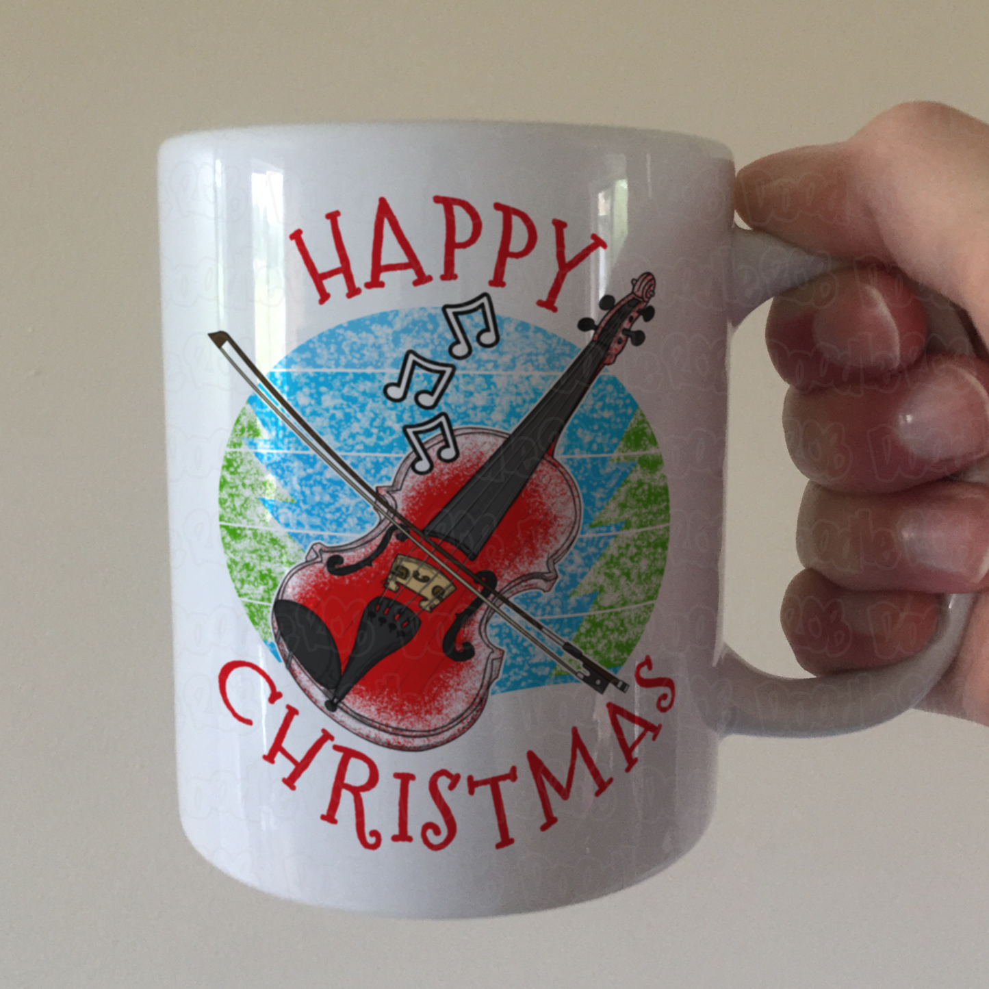 Violin Christmas Mug - Violinist Xmas Gift - Violin Teacher - Musician Christmas Mug