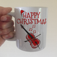 Christmas Cello Mug - Cellist Mug - Cello Teacher Xmas Gift - String Musician Gift