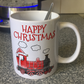 Steam Train Christmas Mug (Red) - Steam Train With Santa Hat - Christmas Mug For Boy