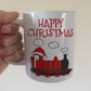 Steam Train Christmas Mug - Steam Train With Santa Hat - Christmas Mug For Boy