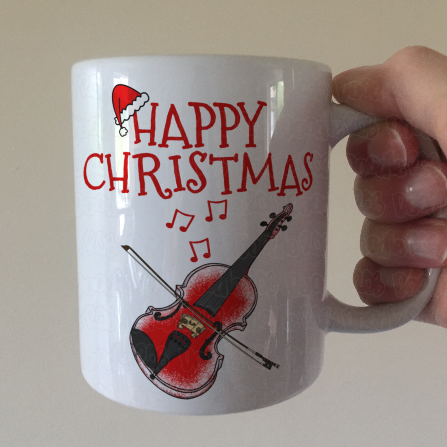 Christmas Violin Mug - Violinist Mug - Violin Teacher Xmas Gift - String Musician Gift