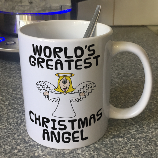 Christmas Nativity Mug - World's Greatest Christmas Angel - Funny Church Xmas Gift
