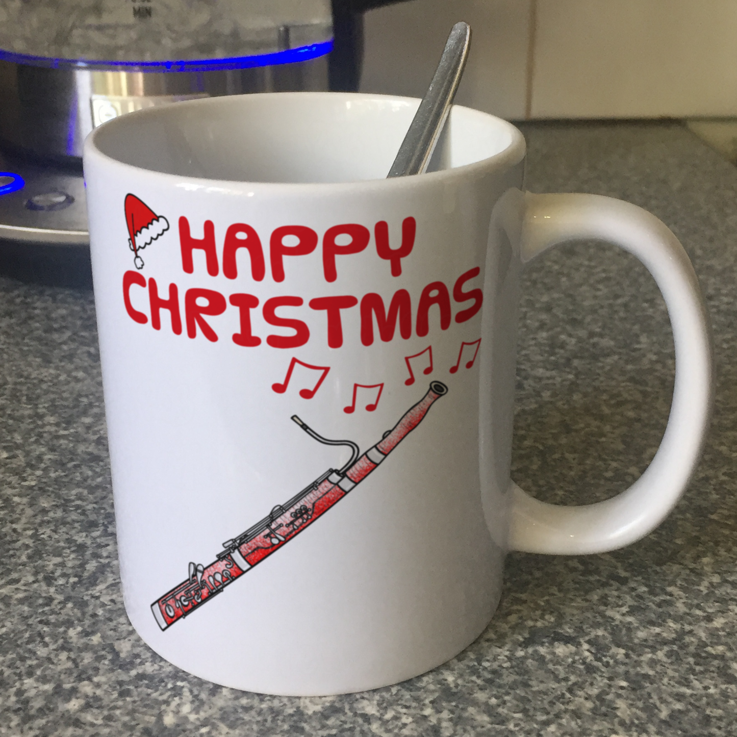 Bassoon Christmas Mug - Gift For Bassoonist - Woodwind Musician Xmas Gift