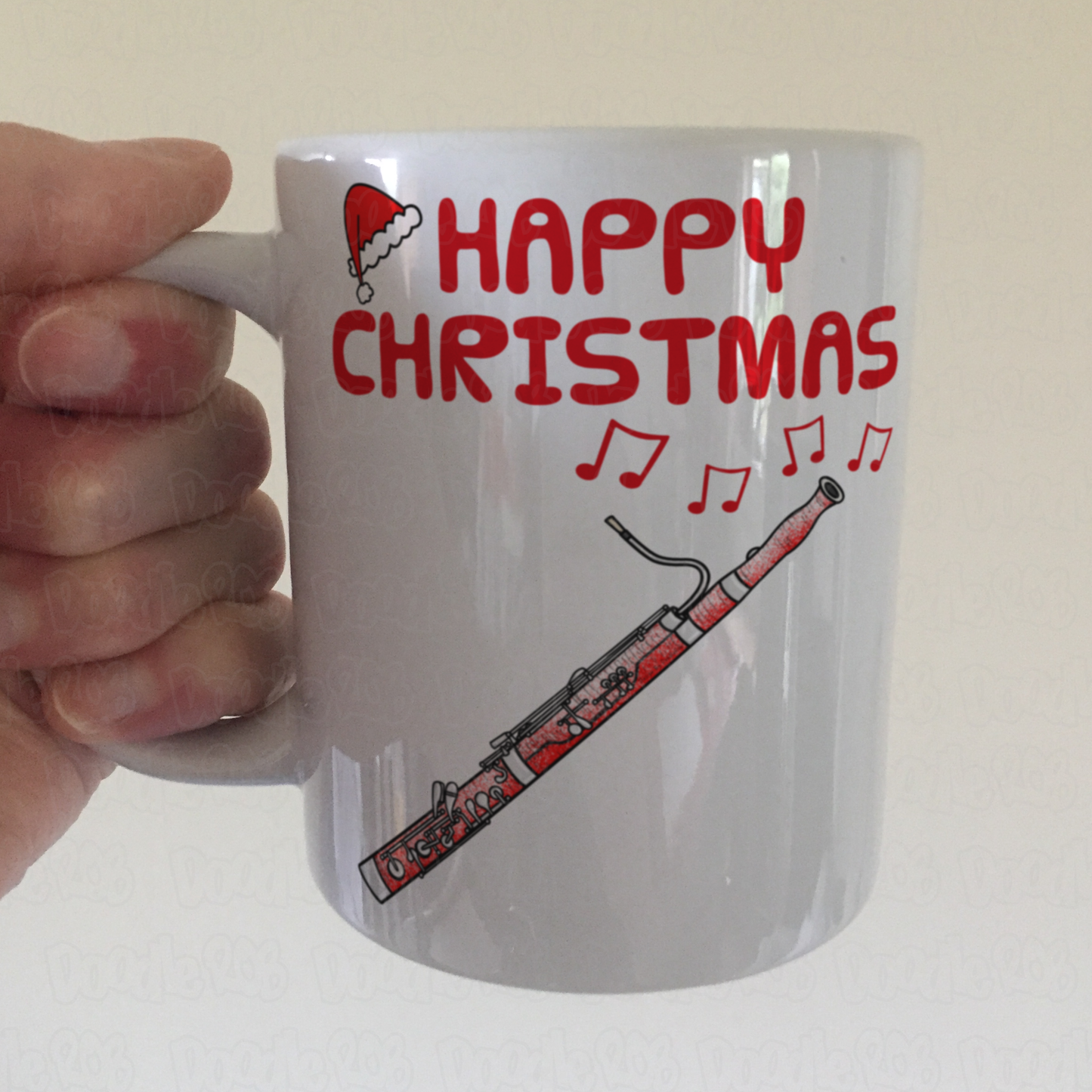 Bassoon Christmas Mug - Gift For Bassoonist - Woodwind Musician Xmas Gift