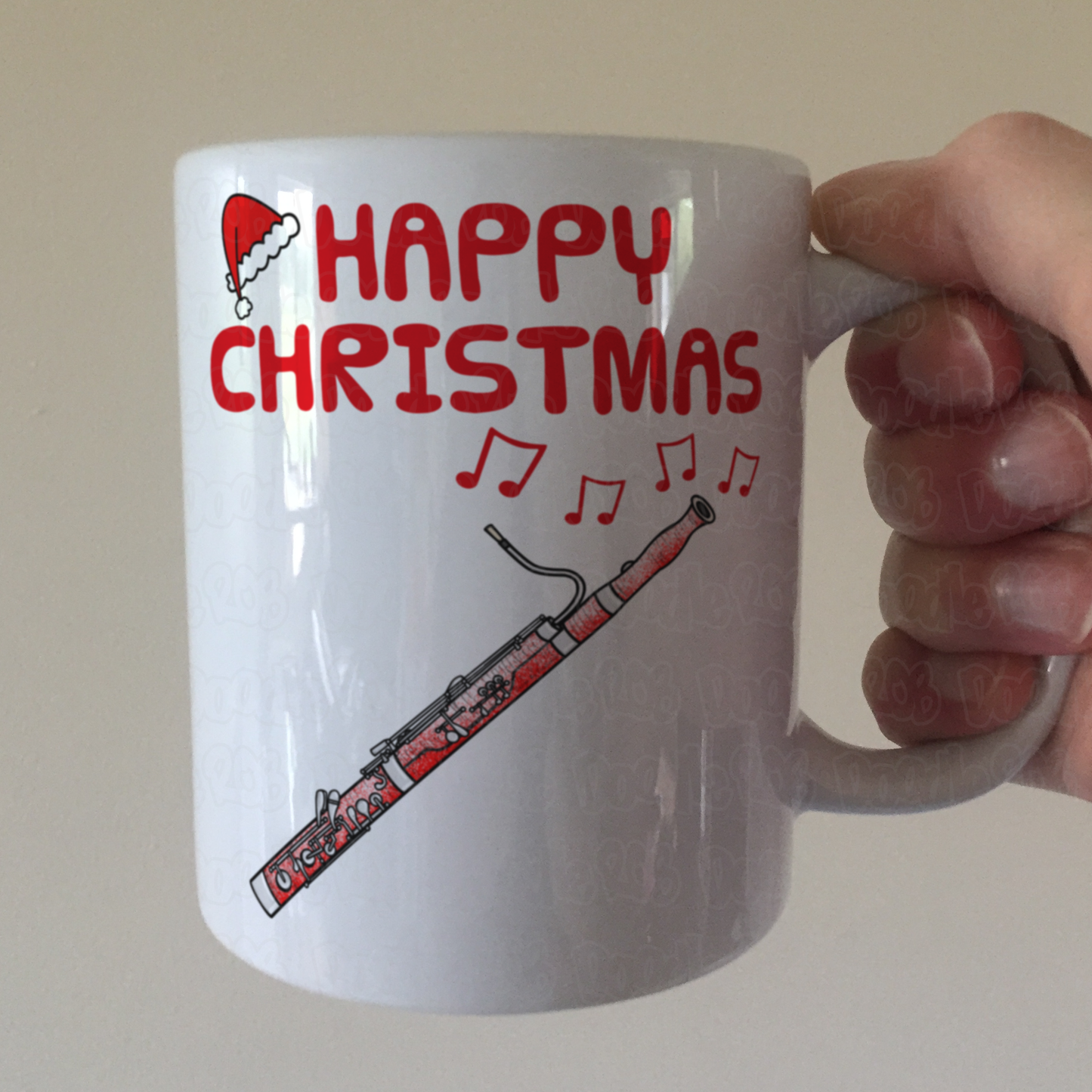 Bassoon Christmas Mug - Gift For Bassoonist - Woodwind Musician Xmas Gift