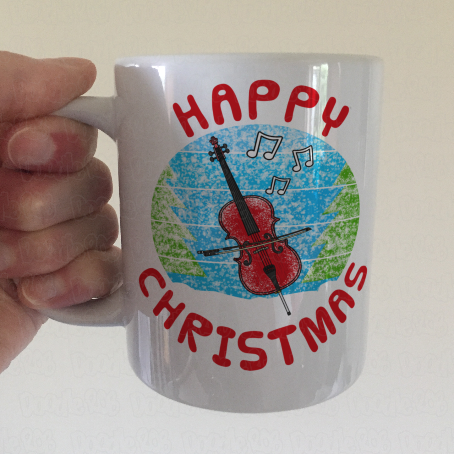 Cello Christmas Mug - Gift For Cellist - Cello Teacher Mug - String Player Gift