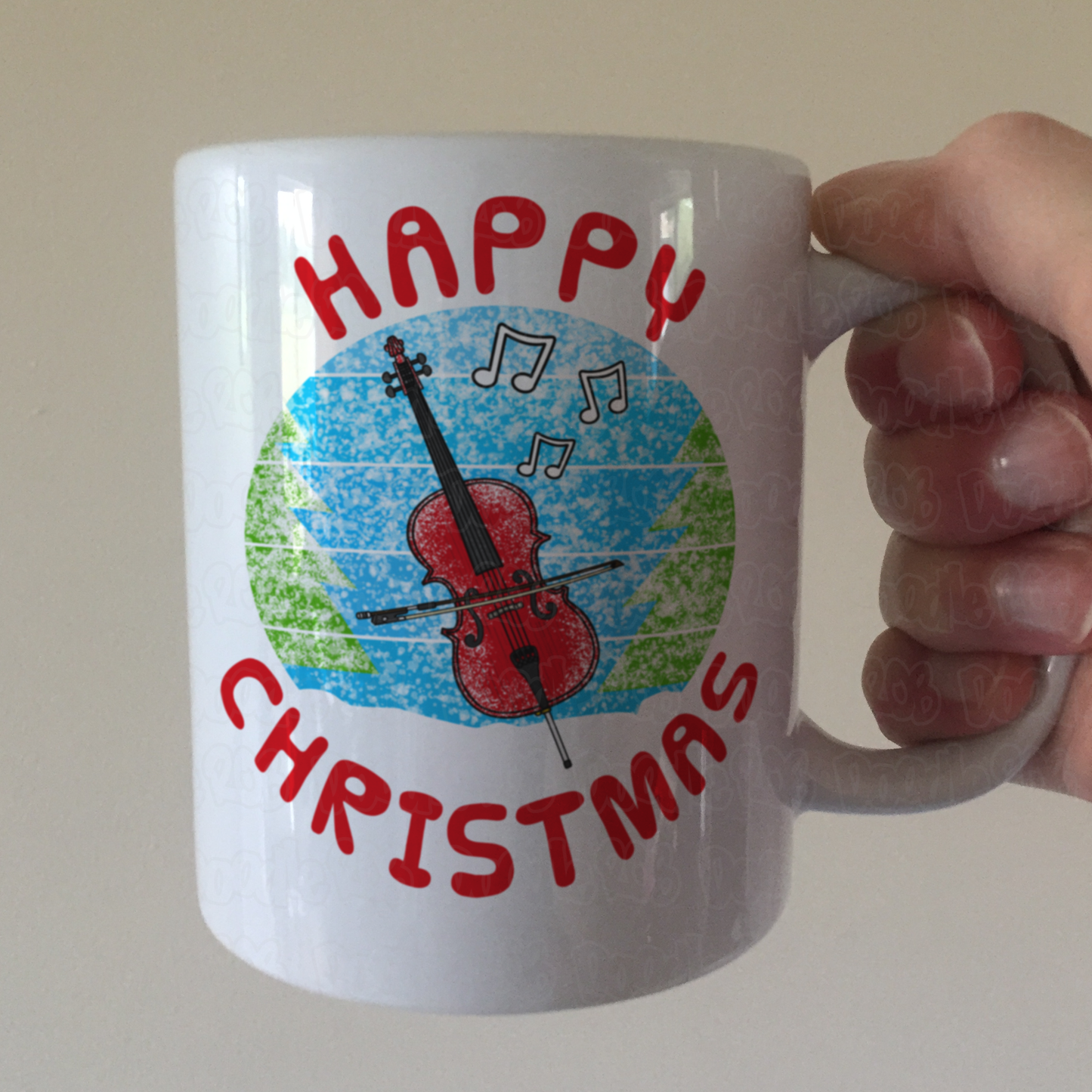 Cello Christmas Mug - Gift For Cellist - Cello Teacher Mug - String Player Gift