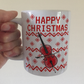 Christmas Cello Mug (Ugly Sweater Style) - Cellist Mug - Cello Teacher Xmas Gift - String Musician Gift