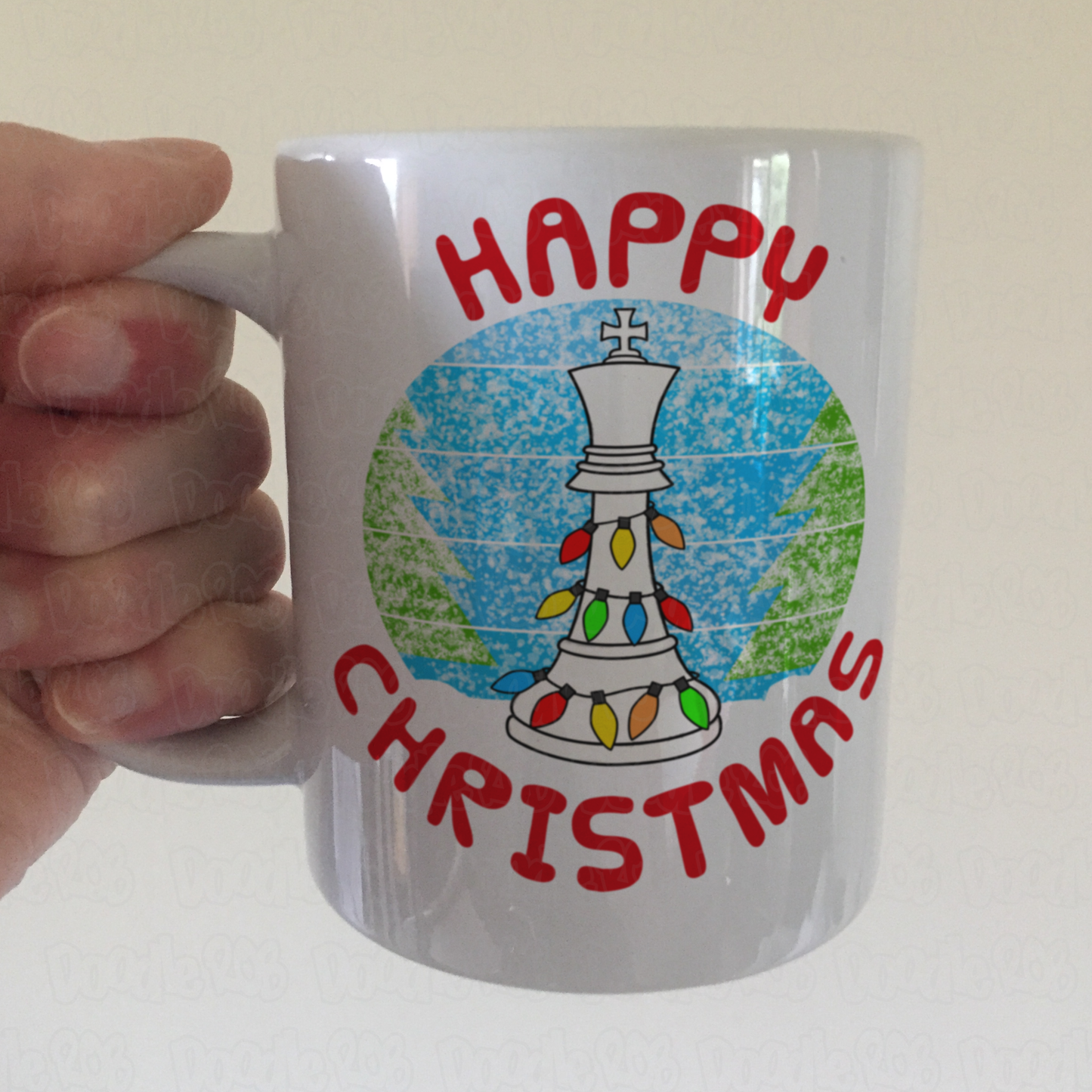 Chess Christmas Mug - King Chess Piece Mug - Xmas Gift For Chess Player