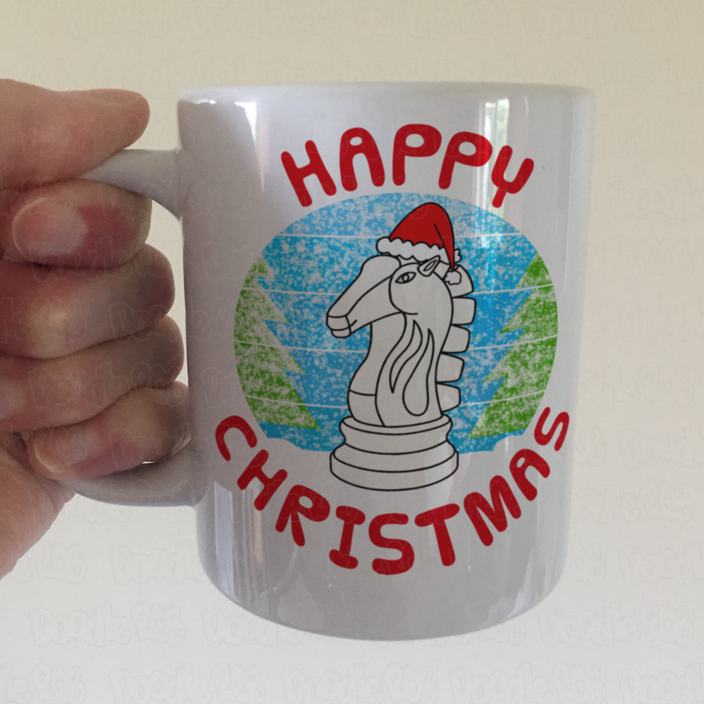 Chess Christmas Mug - Chess Knight Mug - Xmas Gift For Chess Player