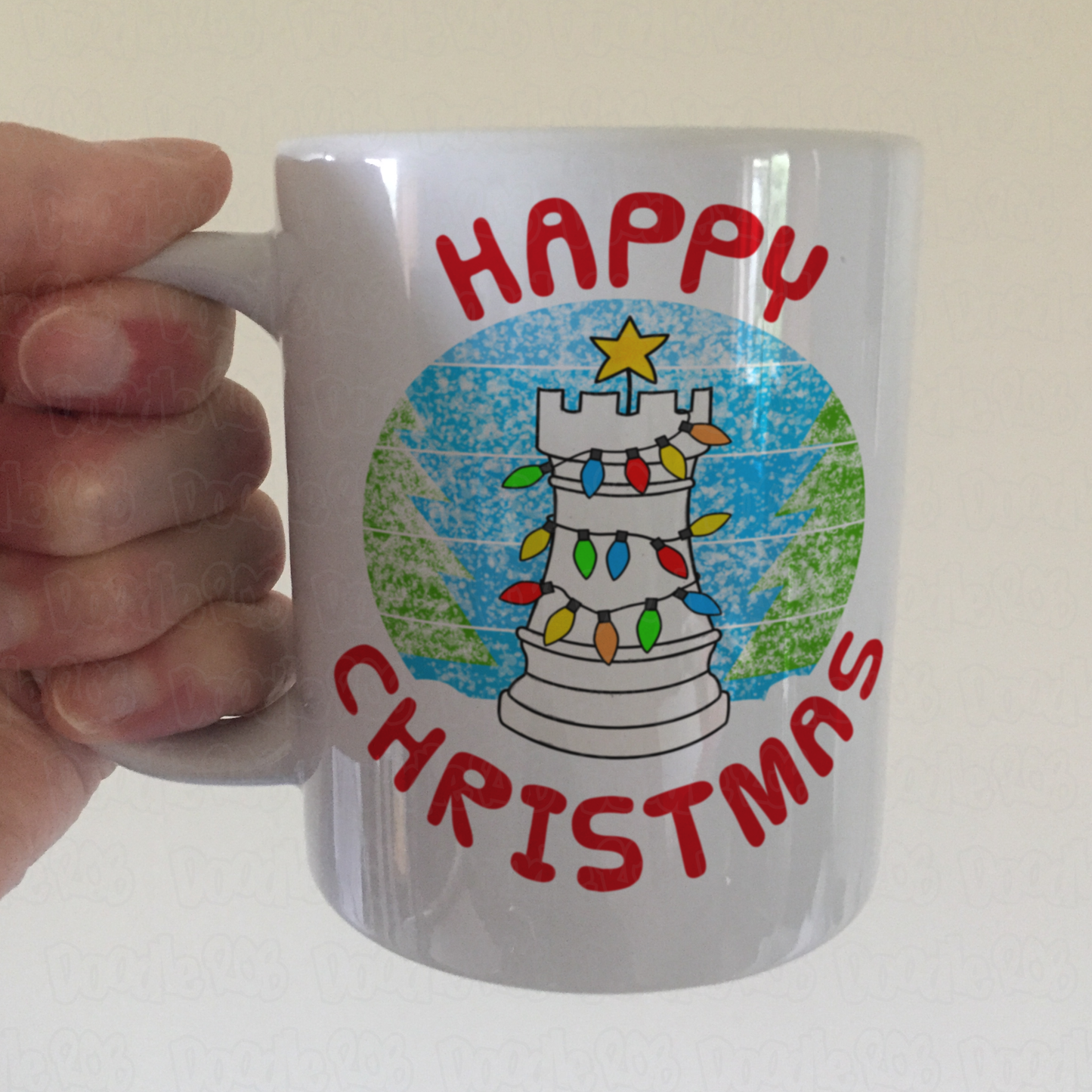 Chess Christmas Mug - Chess Rook Mug - Xmas Gift For Chess Player