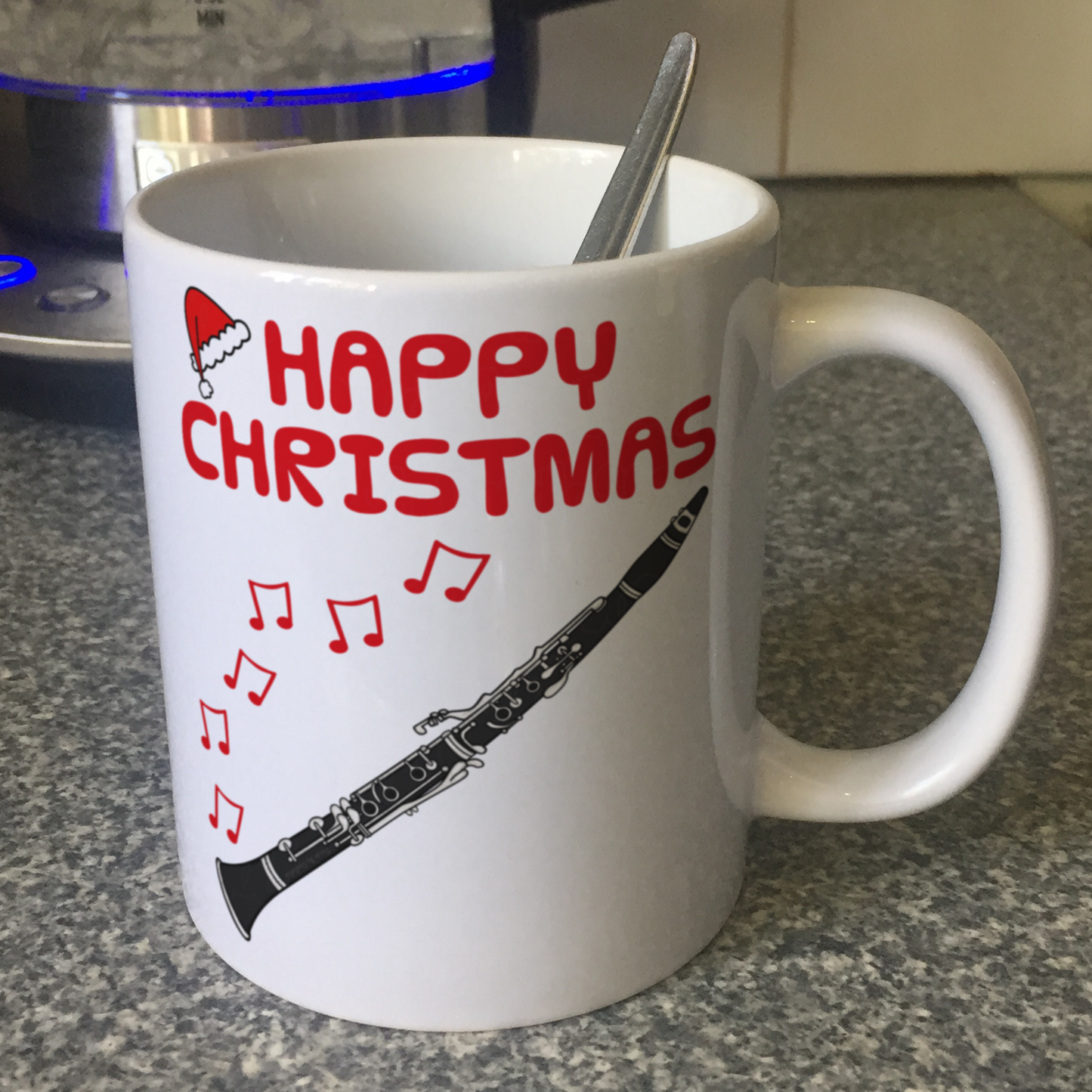 Clarinet Christmas Mug - Gift For Clarinetist - Woodwind Musician Xmas Gift
