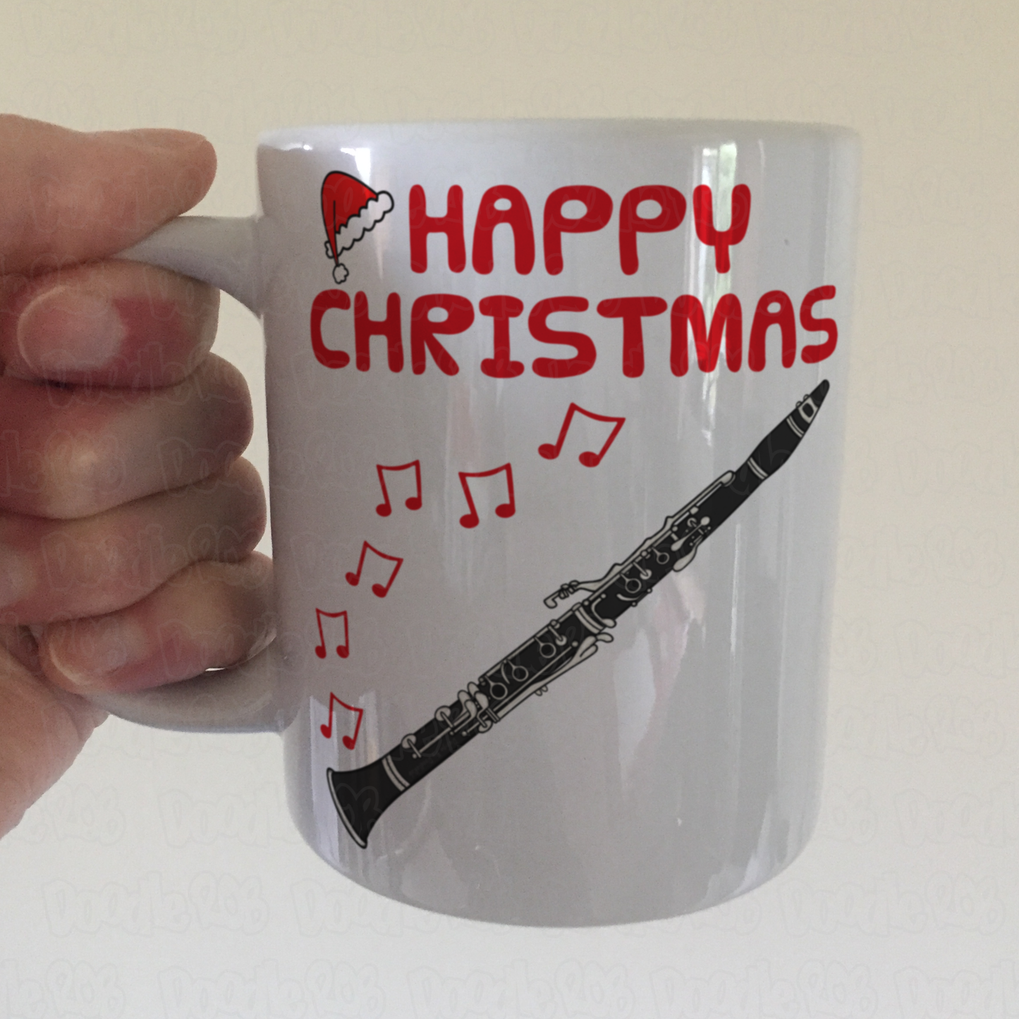 Clarinet Christmas Mug - Gift For Clarinetist - Woodwind Musician Xmas Gift