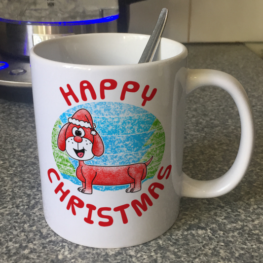 Dachshund Christmas Mug - Sausage Dog Xmas Mug - Christmas Gift For Dog Lover