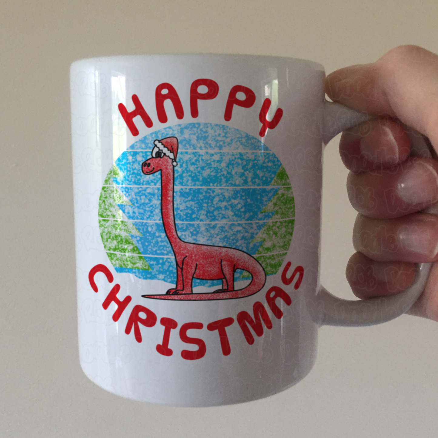 Diplodocus Christmas Mug - Dinosaur Xmas Mug - Christmas Gift For Boy
