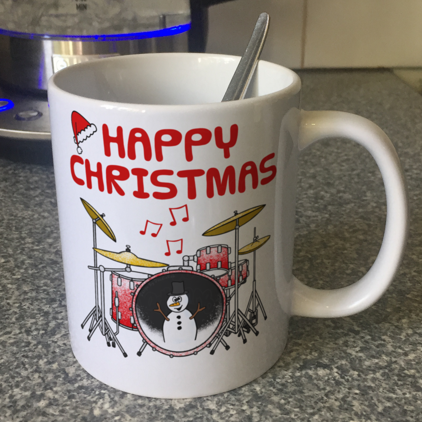Drummer Christmas Mug - Drum Teacher Xmas Mug - Musician Christmas Gift