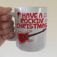 Electric Guitar Christmas Mug - Have A Rockin' Christmas - Guitarist Xmas Gift - Guitar Teacher Mug
