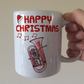 Euphonium Christmas Mug (Santa Hat) - Gift For Euphoniumist - Brass Musician Xmas Gift