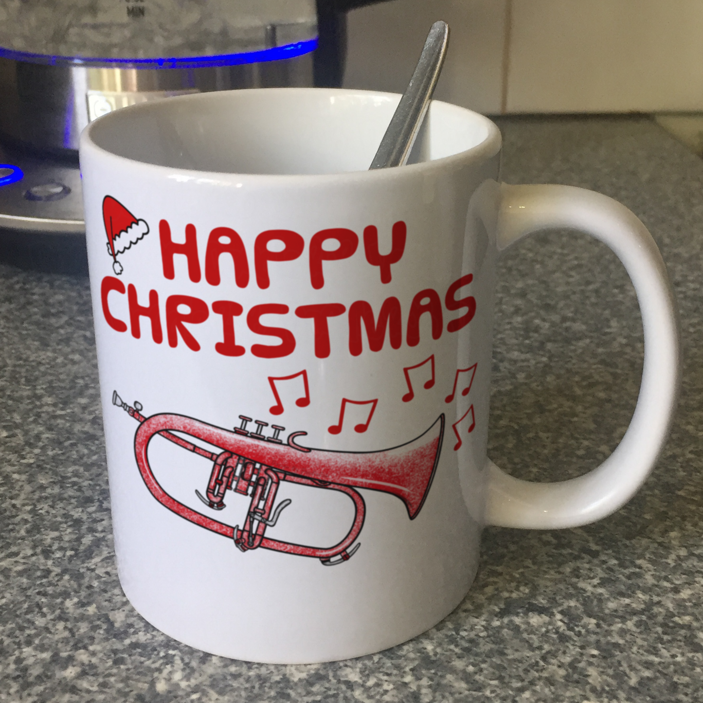Flugelhorn Christmas Mug - Gift For Horn Player - Brass Musician Xmas Gift