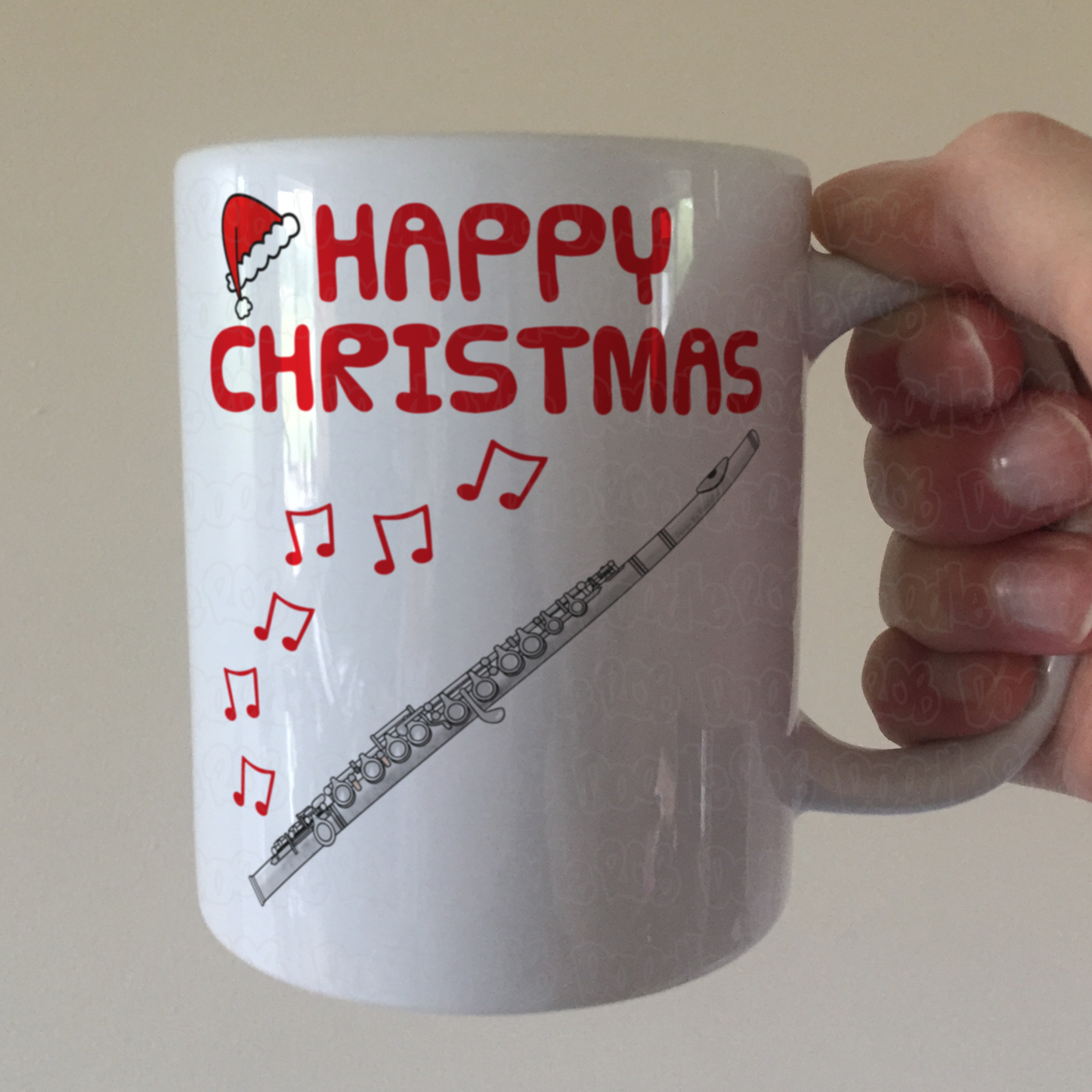 Flute Christmas Mug - Gift For Flautist -  Woodwind Musician Xmas Gift